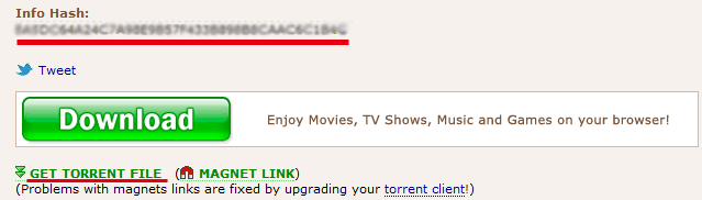 add magnet link to torrent client