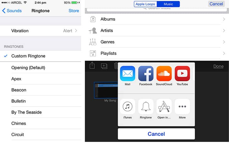 garageband ringtone 2019 existing song