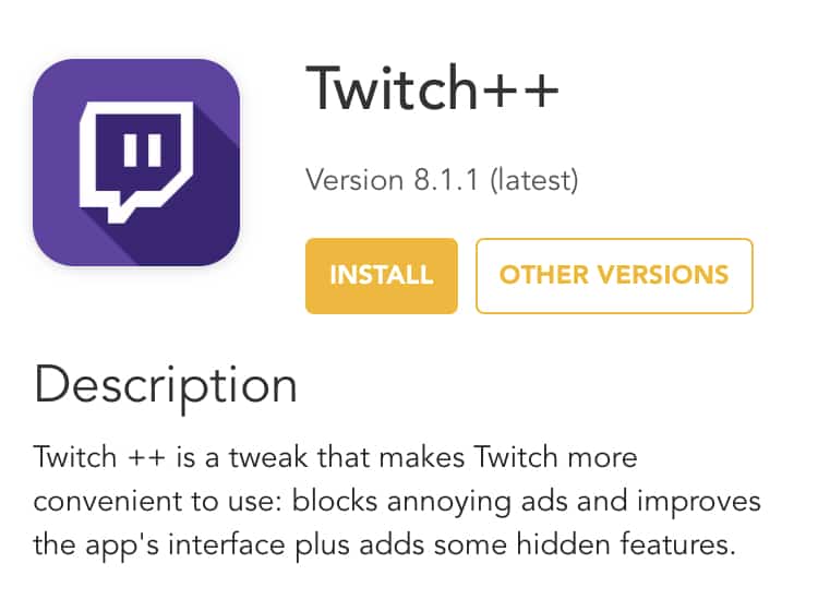 تثبيت Twitch++ على iPhone و iPad بدون كسر الحماية 1